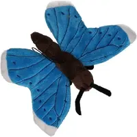 Cornelissen Pluche blauwe vlinder knuffel 21 cm