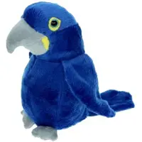 Cornelissen Pluche blauwe ara knuffel 16 cm - Vogel knuffels