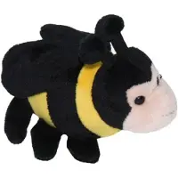 Merkloos Bijen knuffels met kraalogen 13 cm - Knuffel boederijdieren