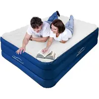 Aerorest 2-persoons luchtbed - Extra lang | 210 cm lengte | Cloud Top | Afritsbaar topmatras | Met ingebouwde pomp | Inclusief draagtas