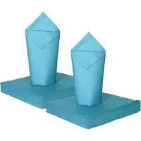 Givi Italia Feestelijke servetten - 100x - babyblauw - 2 laags - 33x33cm