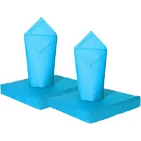 Givi Italia Feestelijke servetten - 100x - blauw - 2 laags - 33x33cm