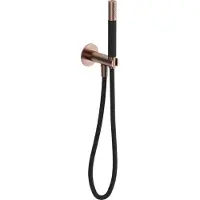 Hotbath Cobber handdouche met wanduitlaat en doucheslang koper geborsteld PVD