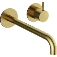Hotbath Cobber 2-gats inbouw wastafelkraan 25cm geborsteld messing PVD
