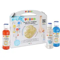 Primo - Set slijm met 3 gekleurde lijm, 1 activator, 1 parel