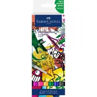 Faber-Castell - Duo aquarelmarker Goldfaber - set 6 stuks Graffiti - brush / 0,6mm - FC-164525