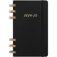 Moleskine 12 Maanden Agenda - 2024/25 - Academic Spiral - Week/Maand - Large - Zachte Kaft - Zwart