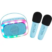 Lalarma Lautsprecher m. 2 Mikrofone - Kabellos - Karaoke - Blau - - One Size - Lautsprecher