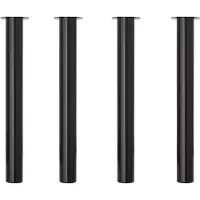 Furniture Legs Europe Stalen meubelpoot zwart rond ø 7,6 cm en hoogte 72 cm - 4 stuks