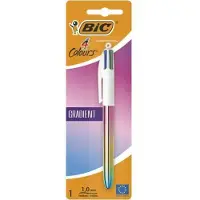 BIC Colours Gradient 4-kleurenbalpen, medium, klassieke inktkleuren, op blister