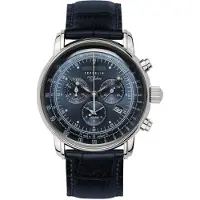 Zeppelin Analoog horloge '100 Jahre ' donkerblauw / zilver