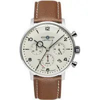Zeppelin Analoog horloge 'Sustainable Planet Solar Chronograph LZ 129 Hindenburg' bruin
