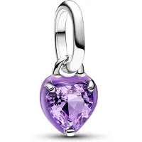 Pandora Hanger, ME Violet Chakra Hart Mini Bedelhanger, (Email, Zilver 925)