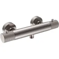 Boss & Wessing Douchemengkraan Thermostatisch BWS Ridged Geborsteld Staal