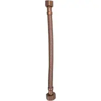 Xellanz Flexibele aansluitslang 1/2" x 3/8" 25 cm geborsteld brons koper