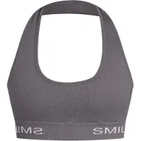 SMILODOX Sport bh 'Azura' donkergrijs / wit