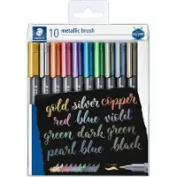 Staedtler metallic brush pen set 10 kleuren