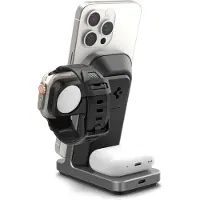 Spigen OneTap Pro | 3-in-1 draadloos oplaadstation - Geschikt voor MagSafe iPhone + AirPods + Apple Watch