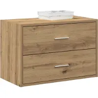 vidaXL Kast met 2 lades 60x31x40 cm bewerkt hout artisanaal eikenkleur