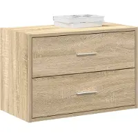 vidaXL Kast met 2 lades 60x31x40 cm bewerkt hout sonoma eikenkleur