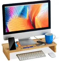 Relaxdays Monitorstandaard, Monitorstijgers, Bruin
