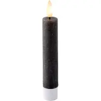 Lumineo Dinerkaarsset LED vlam 16cm grijs 2-dlg grijs Wax Led kaars