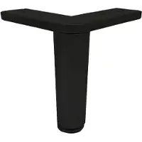 Furniture Legs Europe Stalen meubelpoot zwart rond ø 13 cm en hoogte 12 cm