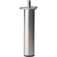 Furniture Legs Europe Stalen meubelpoot rvs look rond ø 3 cm en hoogte 14 cm (M8)