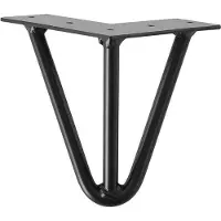 Furniture Legs Europe Stalen hairpin zwart hairpin ø 1,2 cm en hoogte 15 cm
