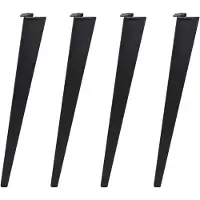 Furniture Legs Europe Massief stalen meubelpoot zwart taps 8 bij 5 cm en hoogte 72 cm - 4 stuks