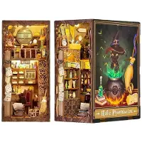 Habarri DIY Miniatuur Huisje Alchemist - Boekenkast Decoratie met LED