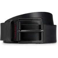 HUGO Heren Gionio Leren Riem zwart (115 cm), Casual, Leer 50385358