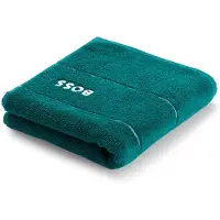 BOSS Handdoek van katoen met wit logostiksel