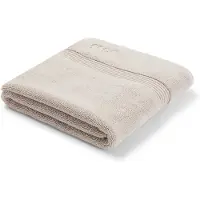 BOSS Beige badmat van Egeïsche katoen met ton-sur-ton logo Maat ONESI