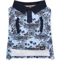 BOSS Katoenen polo voor honden met palmboomprint