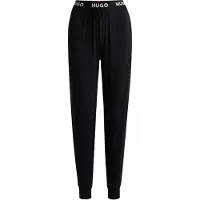 HUGO Pyjamabroek van stretchjersey met boorden en logotailleband