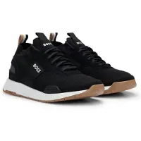 BOSS Sneakers laag 'Titanium' lichtbeige / zwart / wit