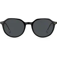 HUGO BOSS Zonnebril van zwart acetaat met goudkleurige details