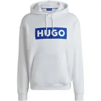HUGO Sweatshirt 'Nalves' blauw / wit