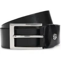 BOSS Leren riem met labelapplicatie, model 'Emal'