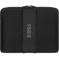 BOSS Zwarte A5-vergadermap met logodetail