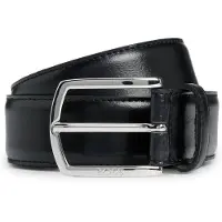 BOSS Italiaanse leren riem met gepolijste logogesp