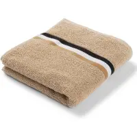 BOSS Katoenen handdoek met de signature-stripe