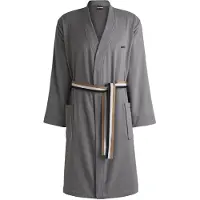 BOSS Ochtendjas van katoen met riem met de signature-stripe