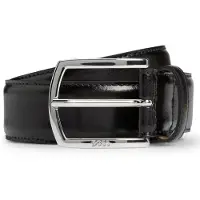 BOSS Italiaanse leren riem met gepolijste logogesp