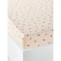 Vertbaudet Kinderhoeslaken GIPSY met gerecycled katoen beige, bedrukt