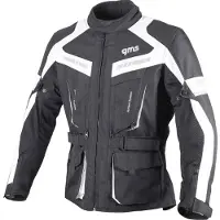 GMS Track Light Zwart Witte Textiele Motorjas Maat 3XL