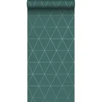 Origin Wallcoverings behang grafische driehoeken groen - 347717 - 0,53 x 10,05 m