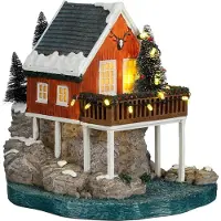 Luville Kersthuisje House On Rocks (huisje Op Berg) 19,5 X 17,5 X 19,5 Cm