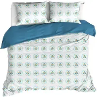 De Witte Lietaer Dekbedovertrek Saga Exotic Plume Percal-240 x 200 / 220 cm | Lits-Jumeaux